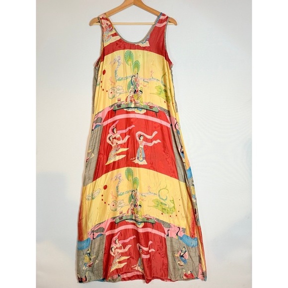 Citron Santa Monica Dresses & Skirts - Vintage Citron Santa Monica Womens Medium Asian Artsy Maxi Dress Avant Garde
